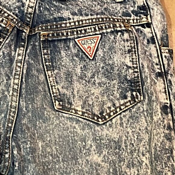 Vintage Button Fly High Waist Acid Wash Mom Jeans C16 - Picture 6 of 8